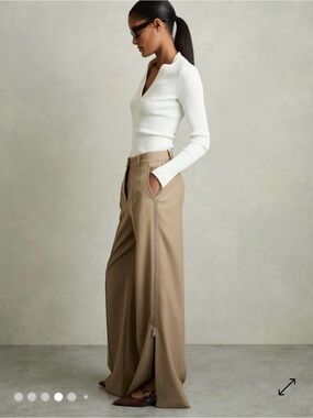 Reiss Black Trousers with zippers